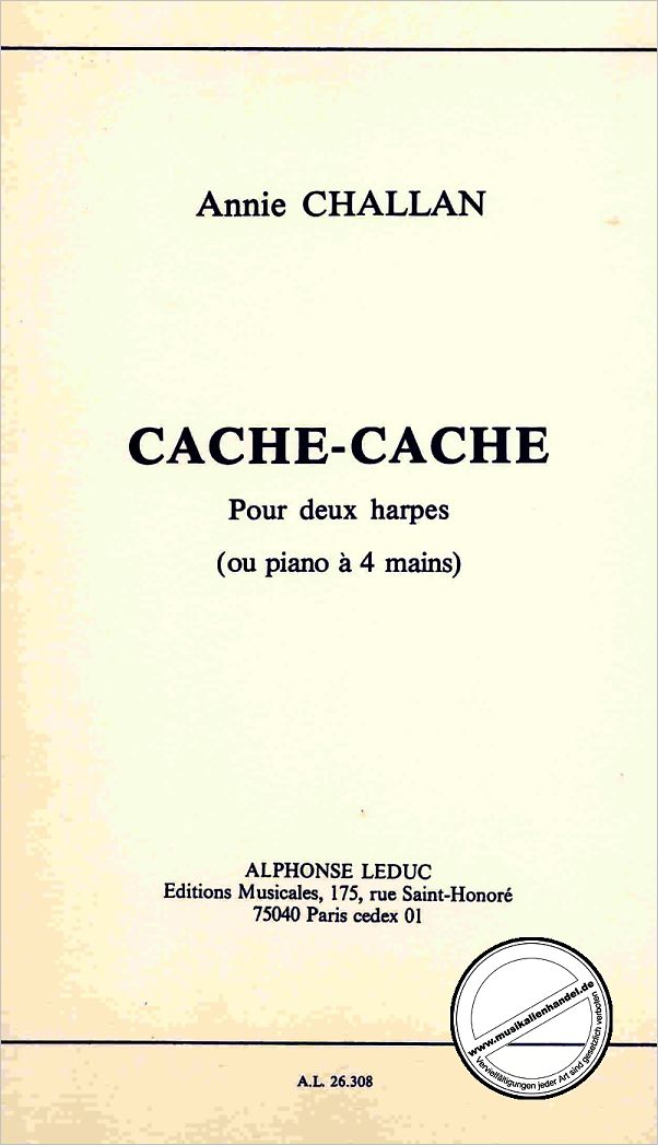 Titelbild für AL 26308 - CACHE CACHE