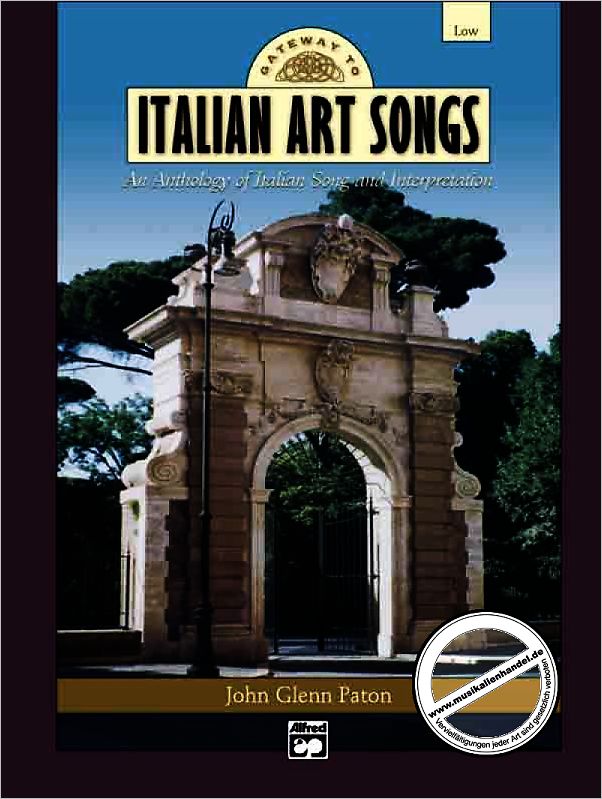 Titelbild für ALF 17638 - GATEWAY TO ITALIAN ART SONGS