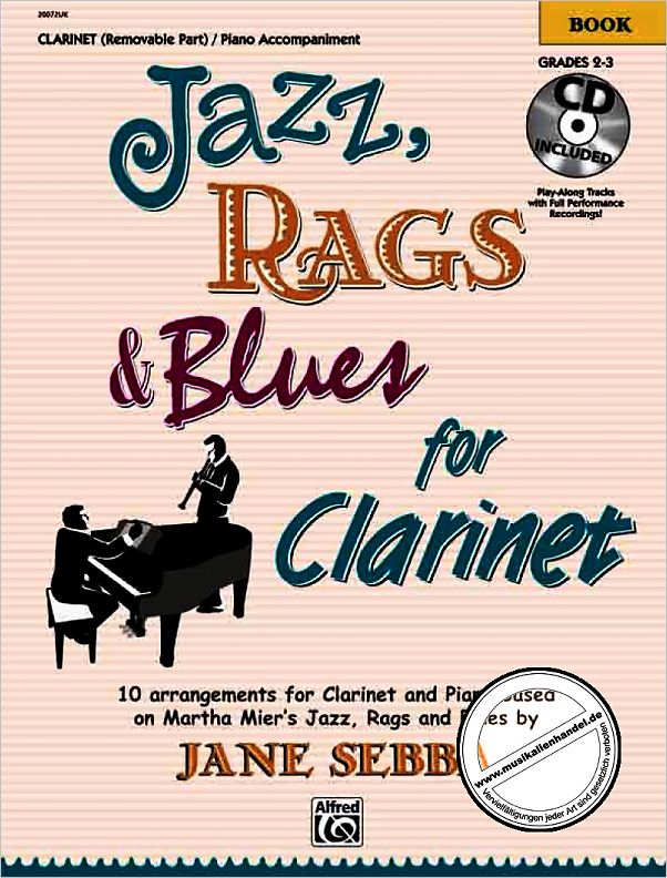 Titelbild für ALF 20072UK - JAZZ RAGS + BLUES FOR CLARINET