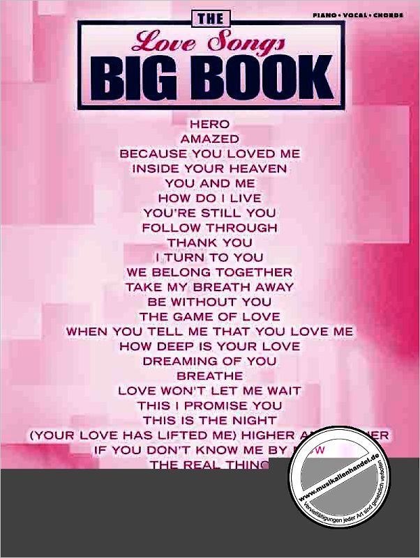 Titelbild für ALF 27698 - LOVE SONGS BIG BOOK