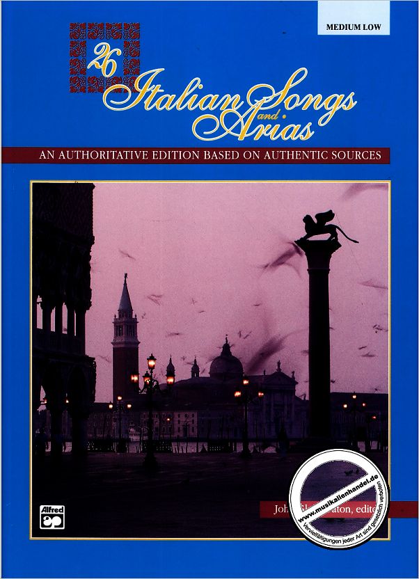 Titelbild für ALF 3403 - 26 ITALIAN SONGS & ARIAS MEDIUM