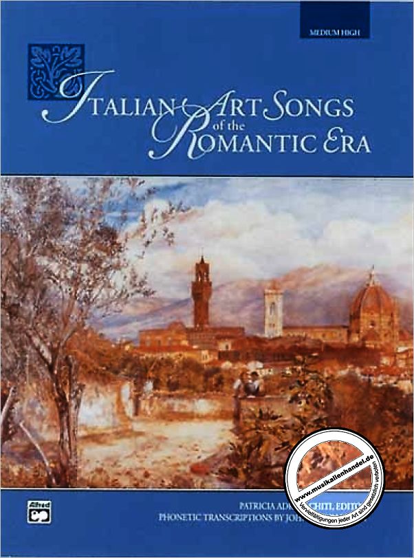 Titelbild für ALF 4954 - ITALIAN ART SONGS OF THE ROMANTIC ERA - MEDIUM HIGH
