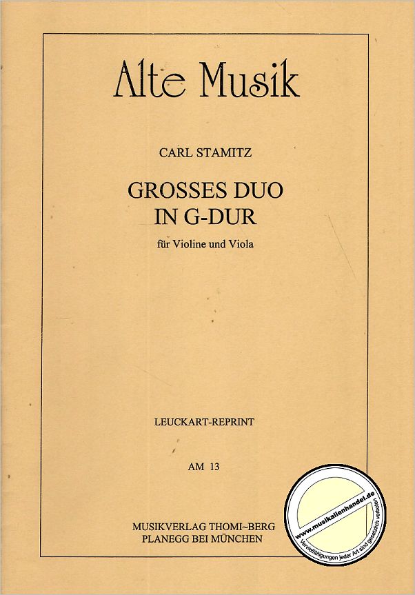 Titelbild für AM 13 - GROSSES DUO G-DUR