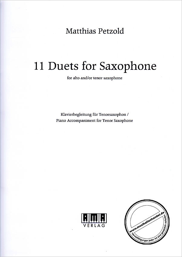 Titelbild für AMA 610485 - 11 Duets for saxophone