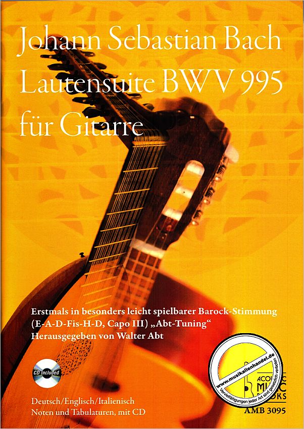 Titelbild für AMB 3095 - LAUTENSUITE BWV 995