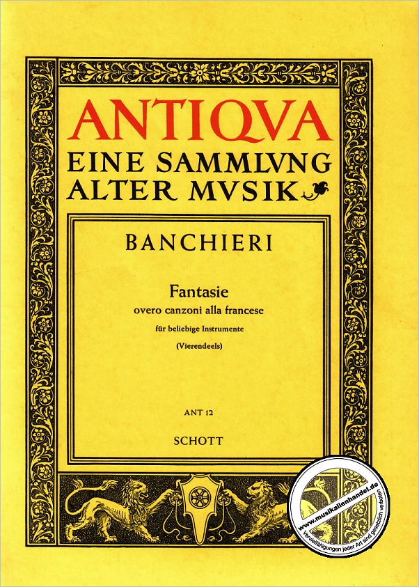 Titelbild für ANT 12 - FANTASIE OVERO CANZONI ALLA FRANCESE
