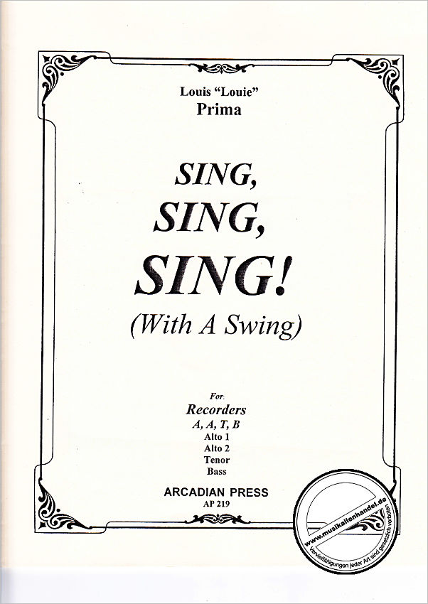 Titelbild für ARCADIAN 219 - Sing sing sing (with a swing)