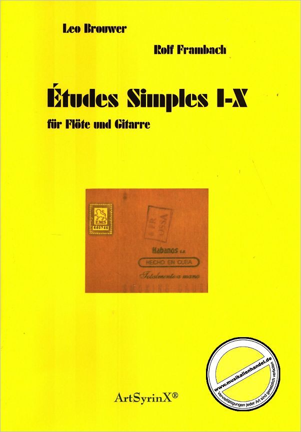 Titelbild für ART 52 - ETUDES SIMPLES
