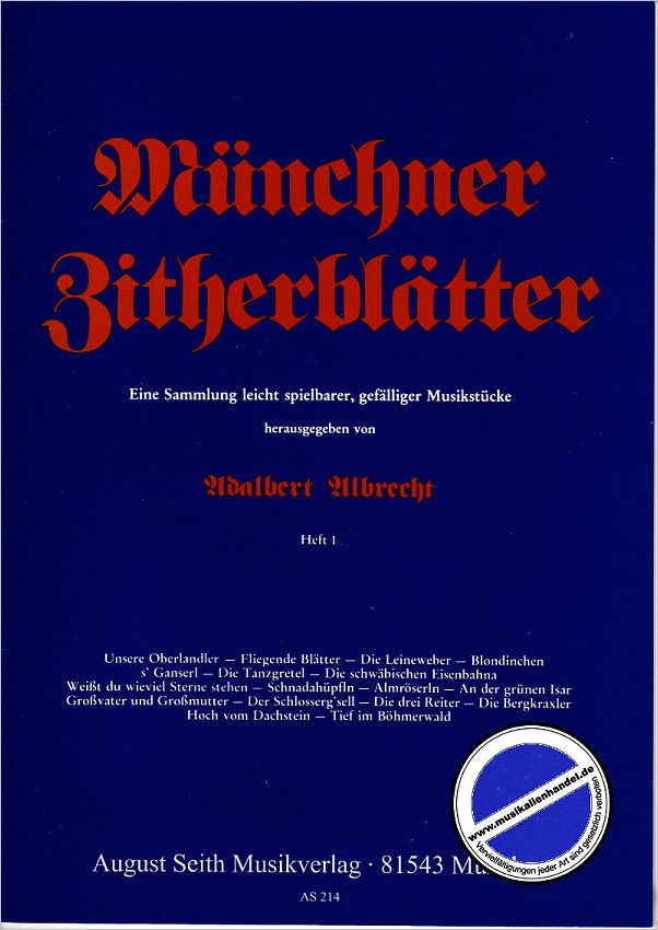 Titelbild für AS 214 - MUENCHNER ZITHERBLAETTER 1