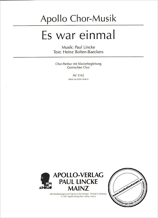 Titelbild für AV 5142 - ES WAR EINMAL D-DUR