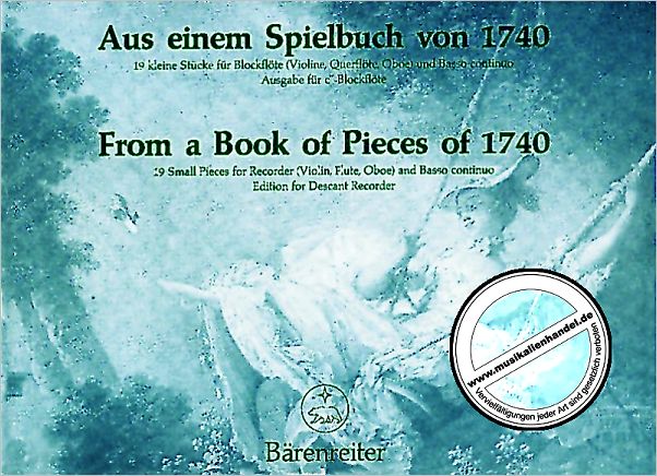 Titelbild für BA 1006 - AUS EINEM SPIELBUCH VON 1740