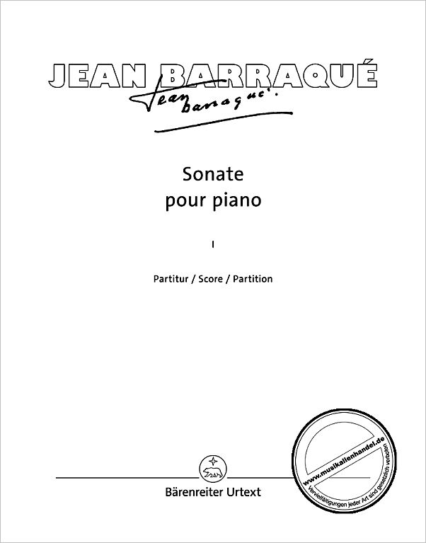 Titelbild für BA 11416 - Sonate pour piano