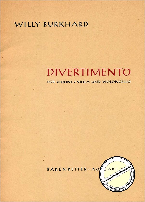 Titelbild für BA 1596 - DIVERTIMENTO OP 95 (1954)