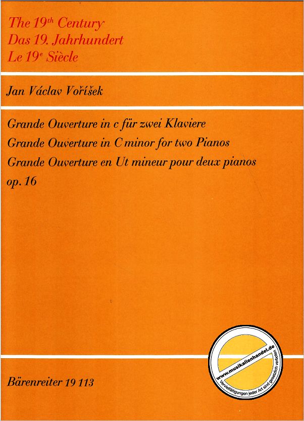 Titelbild für BA 19113 - GRANDE OUVERTUERE C-MOLL OP 16