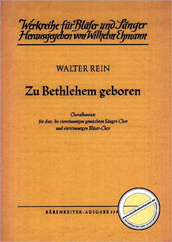 Titelbild für BA 3592 - ZU BETHLEHEM GEBOREN