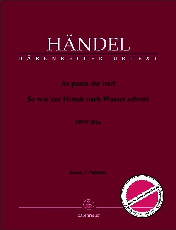 Titelbild für BA 4265 - AS PANTS THE HART - SO WIE DER HIRSCH
