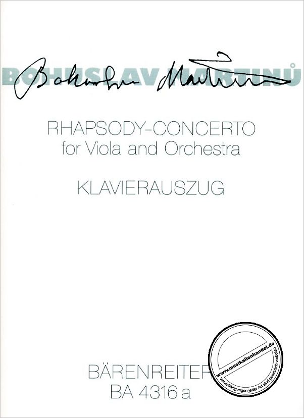 Titelbild für BA 4316-90 - Rhapsody Concerto