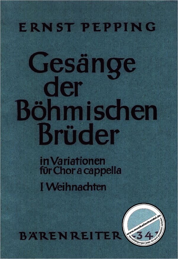 Titelbild für BA 4341 - GESAENGE DER BOEHMISCHEN BRUEDER