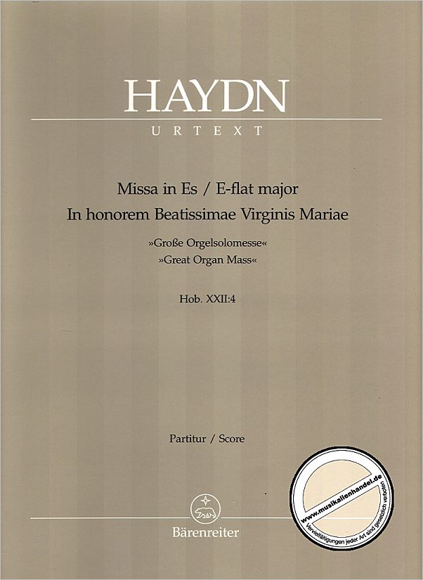 Titelbild für BA 4646 - MISSA IN HONOREM BEATISSIMAE VIRGINIS MARIAE
