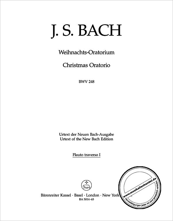 Titelbild für BA 5014-65 - Weihnachtsoratorium BWV 248
