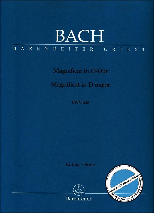 Titelbild für BA 5103 - MAGNIFICAT D-DUR BWV 243