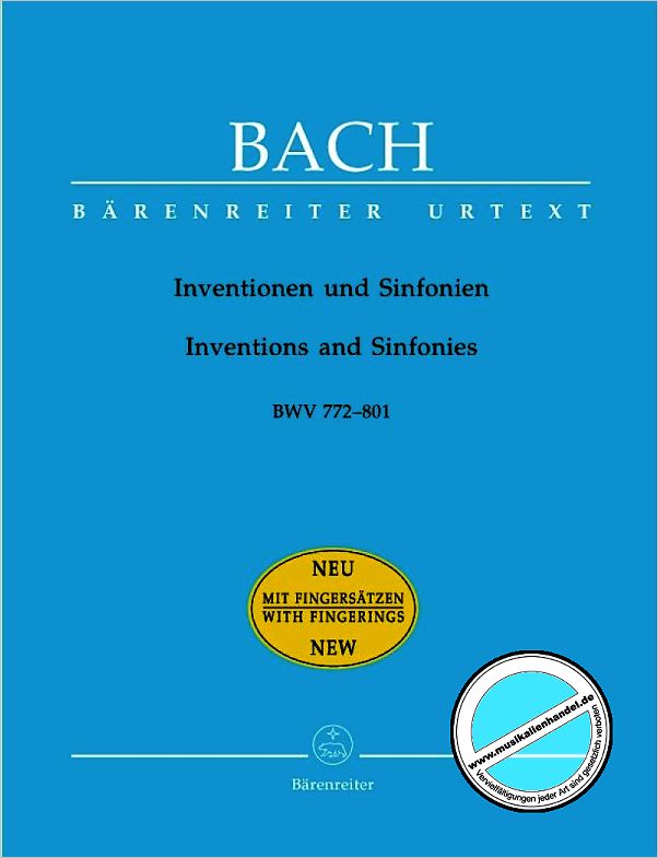 Titelbild für BA 5241 - INVENTIONEN + SINFONIEN BWV 772-801