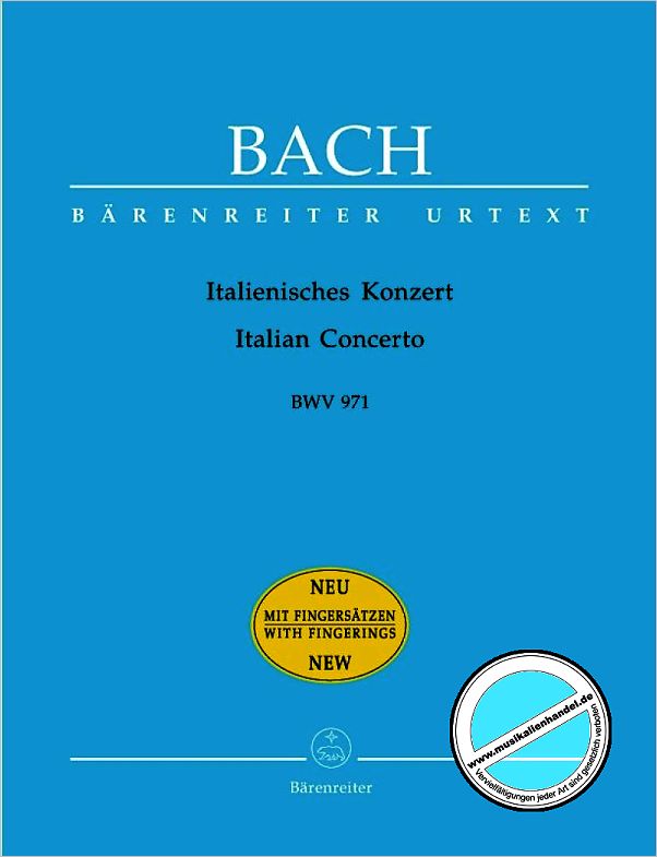 Titelbild für BA 5244 - ITALIENISCHES KONZERT F-DUR BWV 971