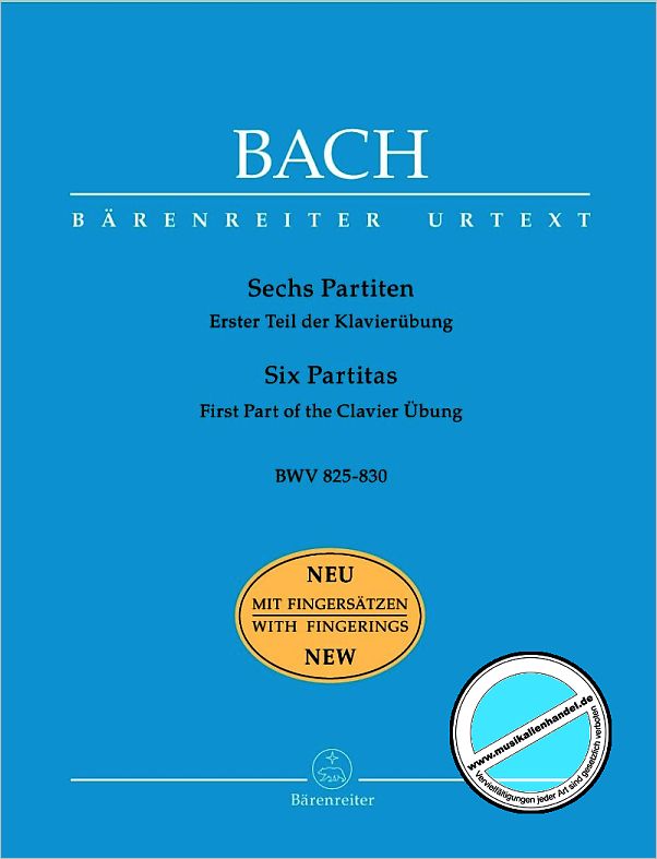 Titelbild für BA 5247 - 6 PARTITEN BWV 825-830 - ERSTER