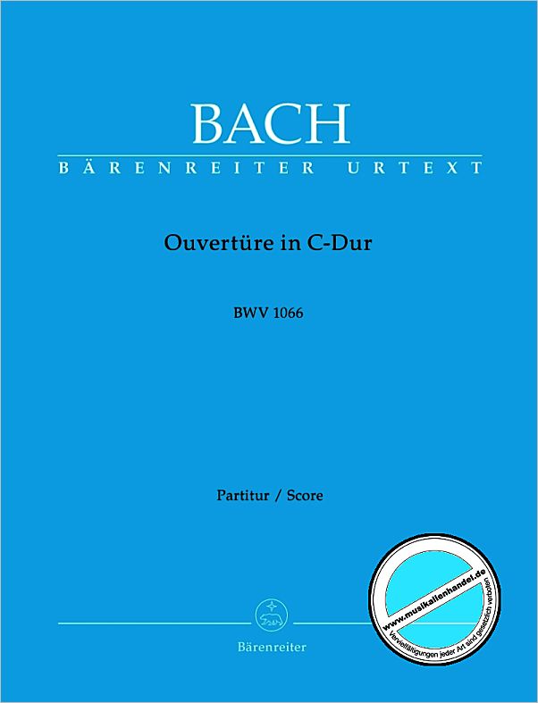 Titelbild für BA 5252 - OUVERTUERE (ORCHESTERSUITE) 1 C-DUR BWV 1066