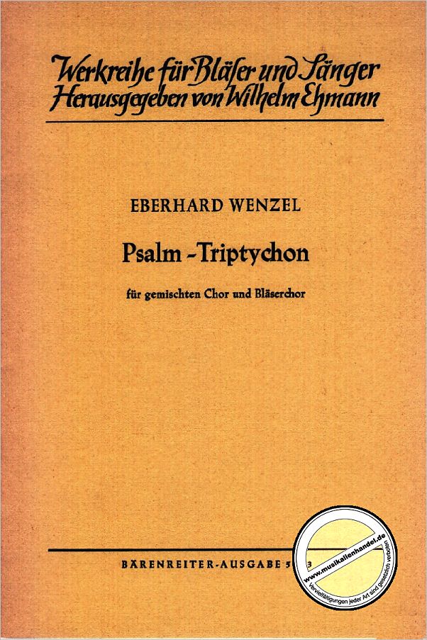 Titelbild für BA 5433 - PSALM TRIPTYCHON (1971/72)