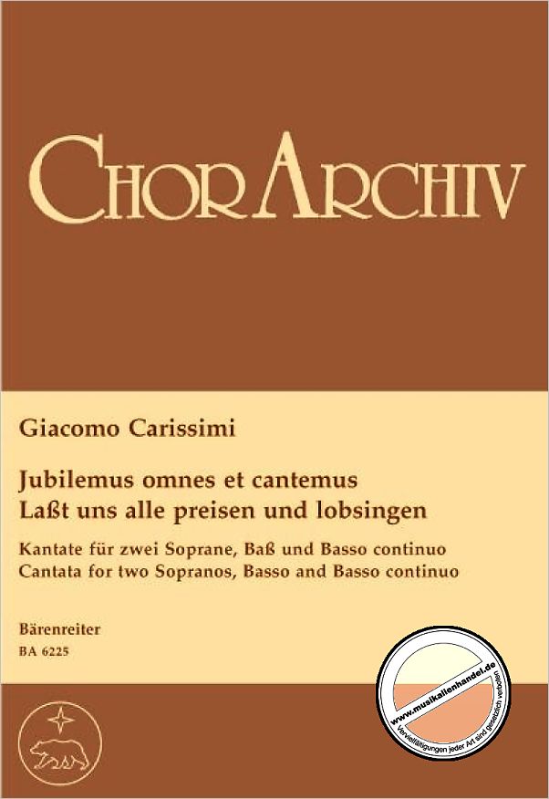 Titelbild für BA 6225 - JUBILEMUS OMNES ET CANTEMUS (LA