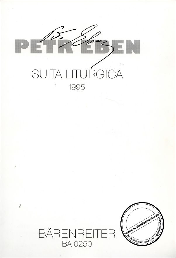 Titelbild für BA 6250 - SUITA LITURGICA