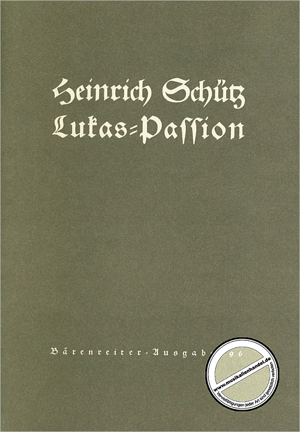 Titelbild für BA 696 - LUKAS PASSION SWV 480