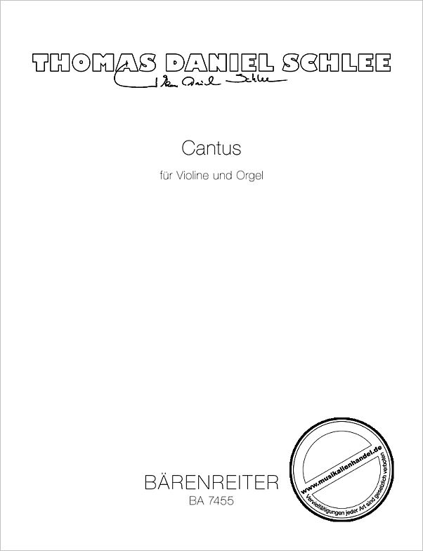 Titelbild für BA 7455 - CANTUS