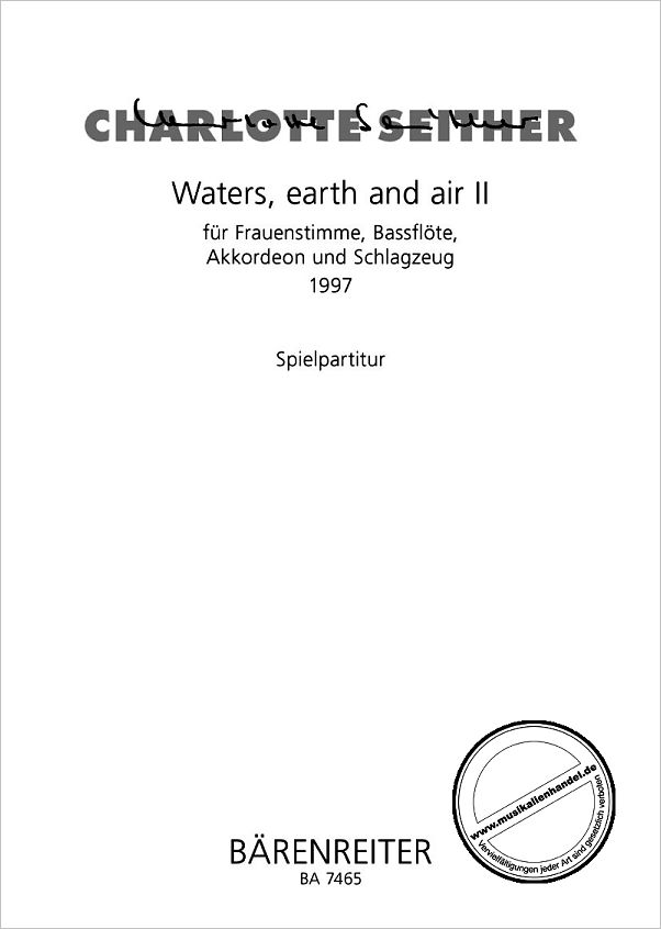 Titelbild für BA 7465 - WATERS EARTH AND AIR 2