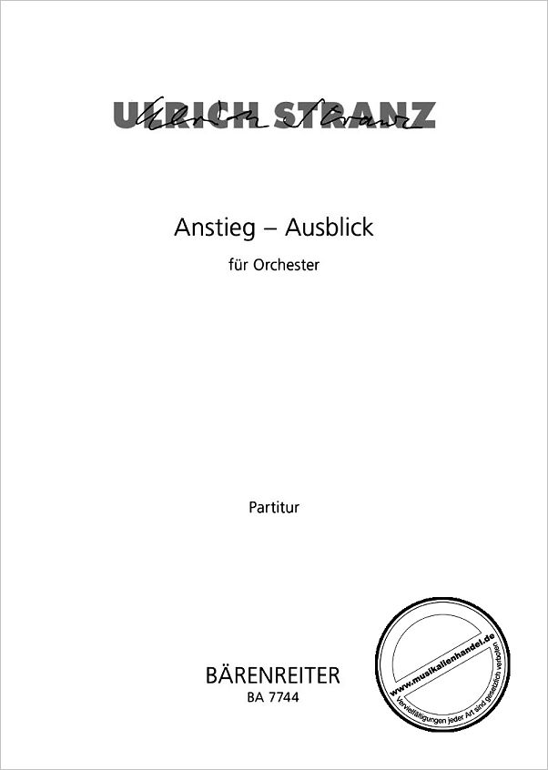 Titelbild für BA 7744 - ANSTIEG - AUSBLICK