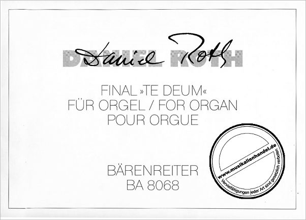 Titelbild für BA 8068 - FINAL TE DEUM