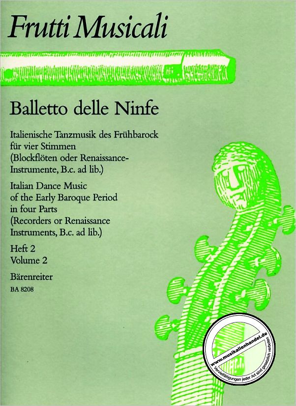 Titelbild für BA 8208 - BALLETTO DELLE NINFE ITALIENISCHE TANZM