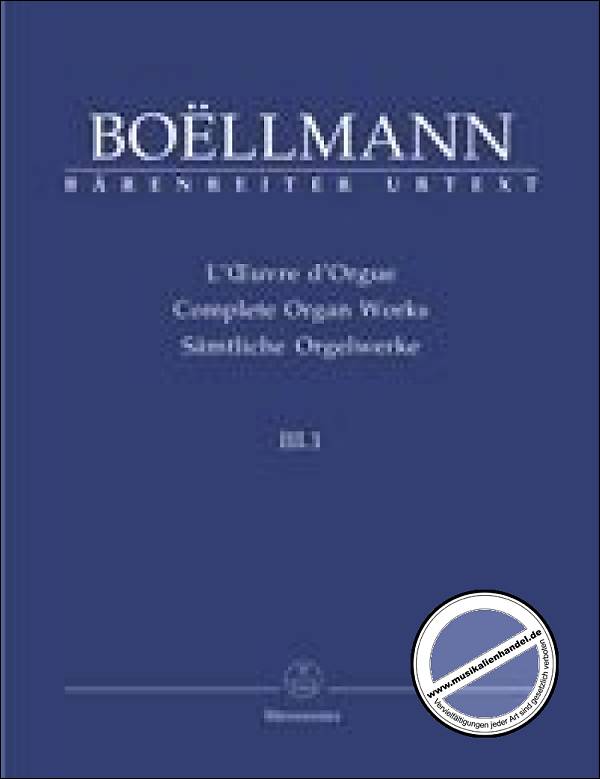 Titelbild für BA 8462 - L'OEUVRE D'ORGUE 3/1