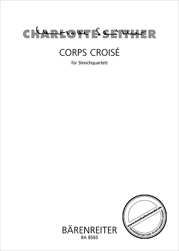 Titelbild für BA 8565 - CORPS CROISE