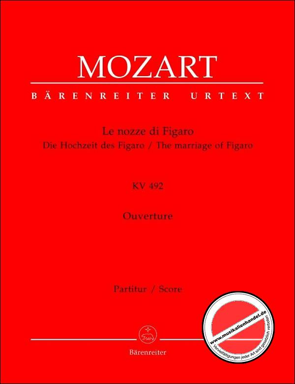 Titelbild für BA 8801 - LE NOZZE DI FIGARO - OUVERTUERE