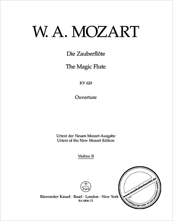 Titelbild für BA 8806-75 - Die Zauberflöte KV 620 (Ouvertüre)
