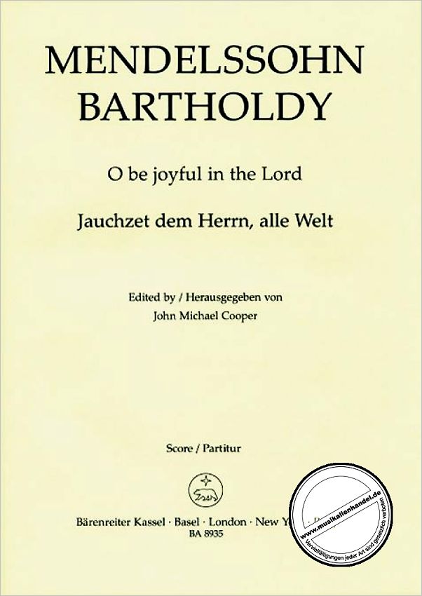 Titelbild für BA 8935 - JAUCHZET DEM HERRN ALLE WELT