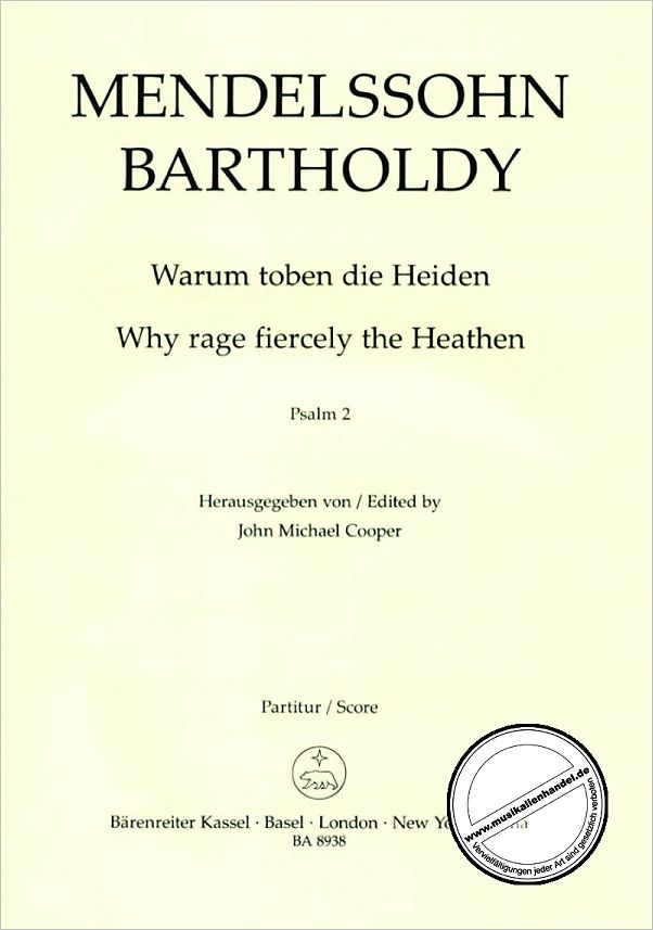 Titelbild für BA 8938 - WARUM TOBEN DIE HEIDEN (PSALM 2)
