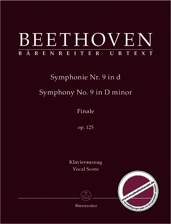 Titelbild für BA 9009-90 - Sinfonie 9 d-moll op 125 Finale