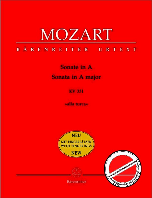Titelbild für BA 9178 - SONATE 11 A-DUR KV 331 (300I) (ALLA TURCA)