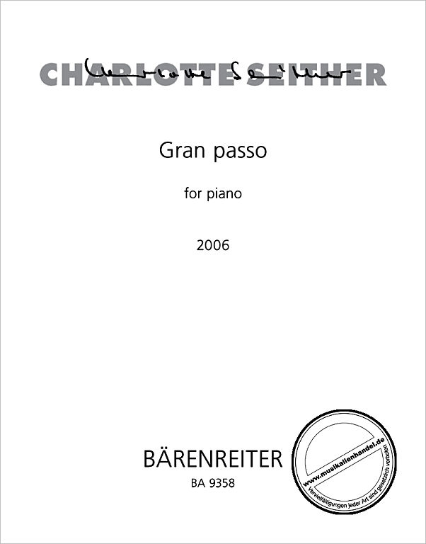 Titelbild für BA 9358 - GRAN PASSO FOR PIANO