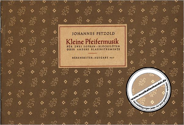 Titelbild für BA 967 - KLEINE PFEIFERMUSIK