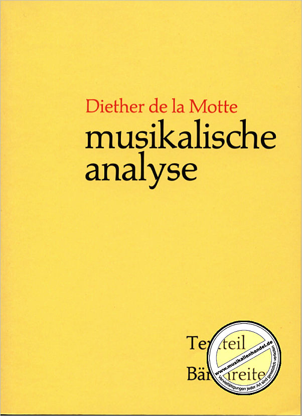 Titelbild für BABVK 141 - MUSIKALISCHE ANALYSE