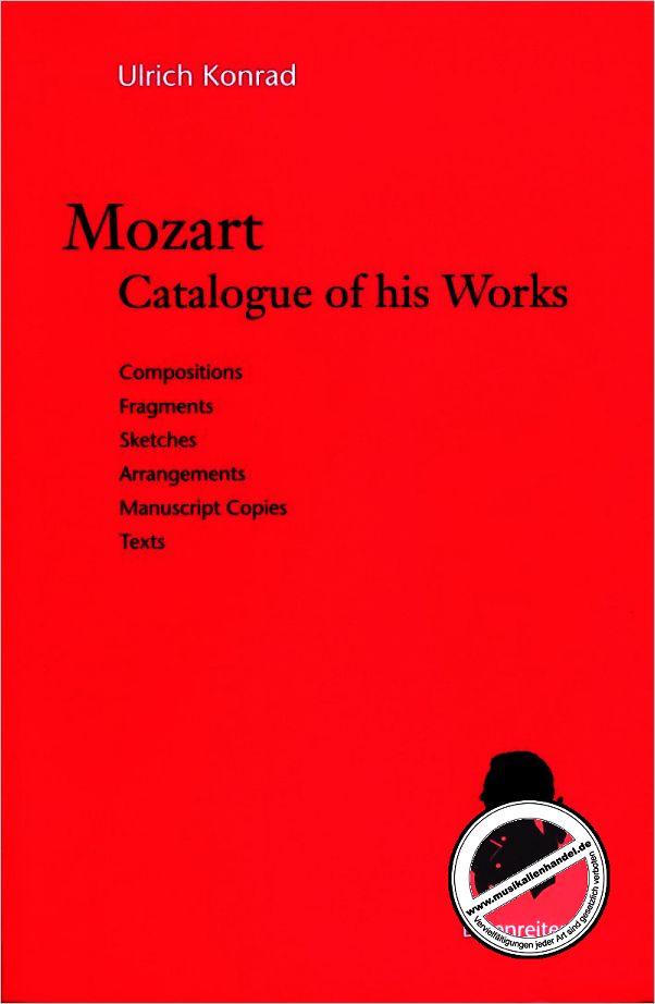 Titelbild für BABVK 1848 - MOZART CATALOGUE OF HIS WORKS